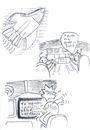 Cartoon: updates (small) by heike gerber tagged computer,sience,fiction
