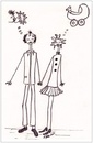 Cartoon: Romance (small) by KatrinKaciOui tagged liebespaar verliebt verträumt zweisam romantik zukunftstraum shop