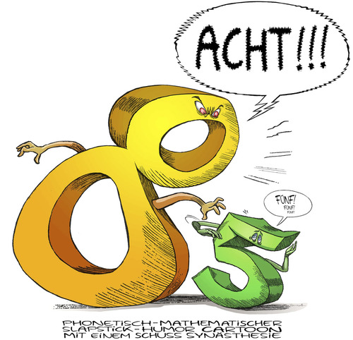 Cartoon: Acht Fünf (medium) by wambolt tagged humor,numbers,colors,cartoon