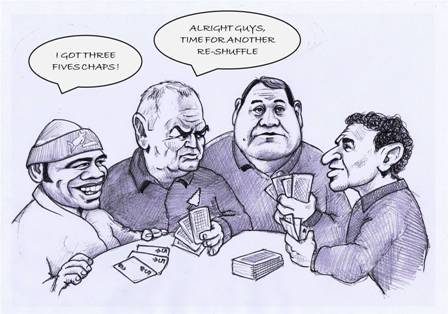 Cartoon: Bryan Habanas hat trick (medium) by Alleycatsgarden tagged rugby,spring,bok,all,black,new,zealand,barbarian