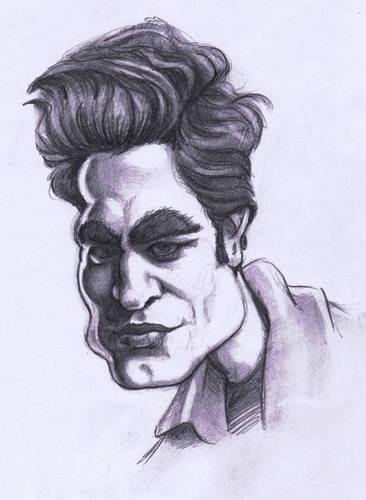 Cartoon: Robert Pattinson (medium) by Alleycatsgarden tagged twilight,bella,edward,new,moon,pattinson