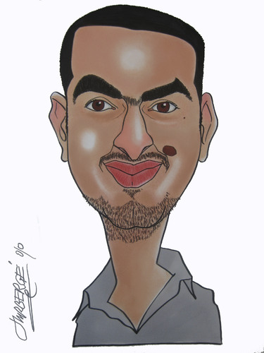 Cartoon: Amir Taqi (medium) by Berge tagged iraquian,caricaturist