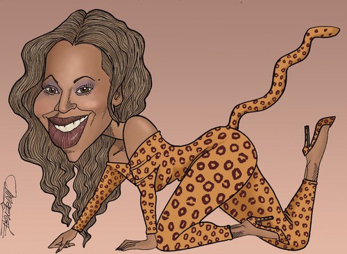 Cartoon: Beyonce (medium) by Berge tagged beyonce,caricature,pop,star