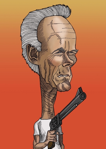 Cartoon: Clint Eastwood (medium) by Berge tagged american,actor,director,caricature