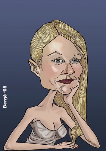 Cartoon: Gwyneth Paltrow (medium) by Berge tagged american,actress,caricature