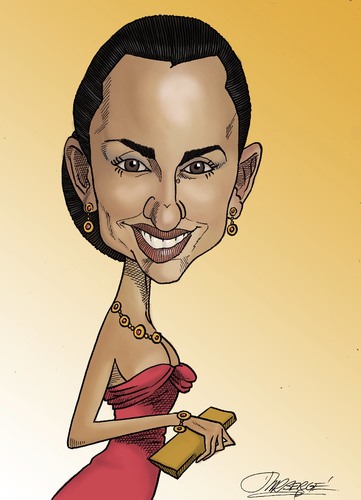 Cartoon: Penelope Cruz (medium) by Berge tagged spanish,movie,actress,caricature