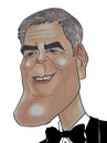 Cartoon: George Clooney (small) by Berge tagged caricature,american,movie,pastel,coloured