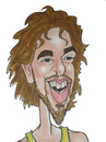 Cartoon: Pau Gasol (small) by Berge tagged spanish,basketball,player,pastel,coloured