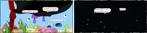 Cartoon: ..we care.. (medium) by Jester Elly tagged ocean,jellyfish,animal,comic,strip,coral,reef
