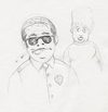 Cartoon: sheriff and wife (small) by vokoban tagged pencil,sheriff,cop