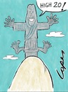 Cartoon: Rio 20 UN Conference (small) by Lopes tagged rio,de,janeiro,united,nations,conference,environment,jesus,christ,statue,landmark,20,sustainable,development