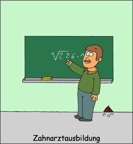 Cartoon: Ausbildung (medium) by MarkCartoons tagged ausbildung,zahnarzt,wurzelziehen,wurzel,ziehen,rechnen,mathematik,lehrer,schule