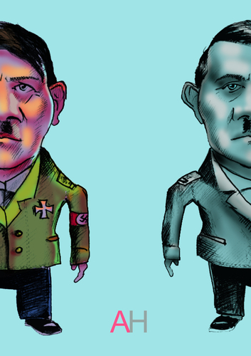 Cartoon: AH (medium) by gamez tagged fuhrer,ah,nazi