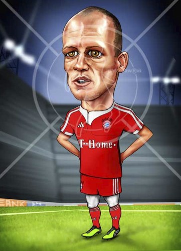 Cartoon: Arjen (medium) by gamez tagged robben,arjen,riba,ribery,bayern,fc,gamez,gmz,gomez,homer,merab,barem,stadium,arcadium,rhcp,etc