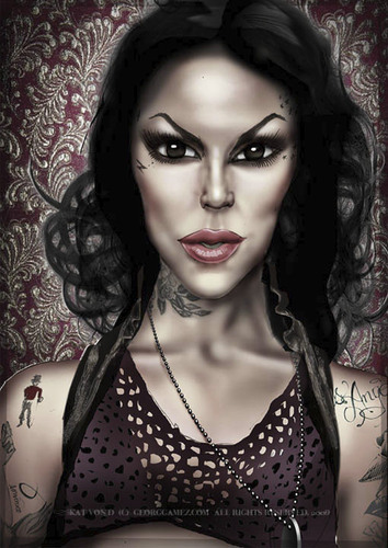 Cartoon: Hi - I m  Kat Von D (medium) by gamez tagged sexy,tattoo,katvond,artist,girl,woman,art,face,body,eyes,cute,nice