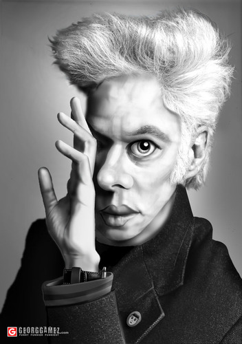 Cartoon: Jim Jarmusch (medium) by gamez tagged film,best,movie,jim