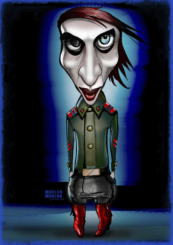 Cartoon: MariLyn Manson (medium) by gamez tagged gmz