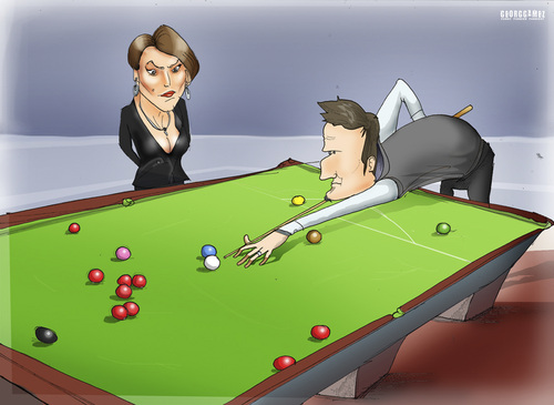 Cartoon: MichaeLa Tabb  GMZ (medium) by gamez tagged refferee,michaela,gamez,gmz,snooker,billard,billal