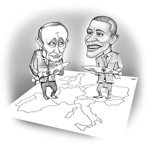 Cartoon: PutinObama (medium) by gamez tagged gmz