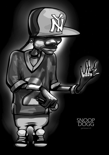 Snoop DoGG By gamez | Famous People Cartoon | TOONPOOL