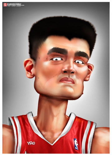 Cartoon: Yao (medium) by gamez tagged yao