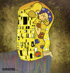 Cartoon: KiSS (small) by gamez tagged klimt,sklint,kiss,bizou