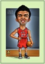 Cartoon: ZaZa Pachulia (small) by gamez tagged nba,basketball,gamez,zaza,pachulia,atlanta,hawks,ball,georgia,team,forward