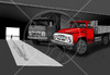 Cartoon: ZIL. (small) by gamez tagged car,garage,red,black,white,shadow,mistic