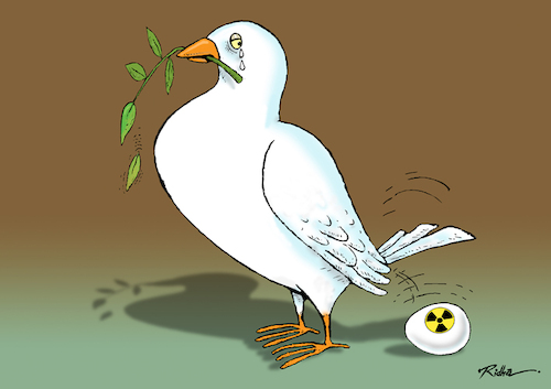 Cartoon: Peace today (medium) by Ridha Ridha tagged peace,wars,nuclear,weapons