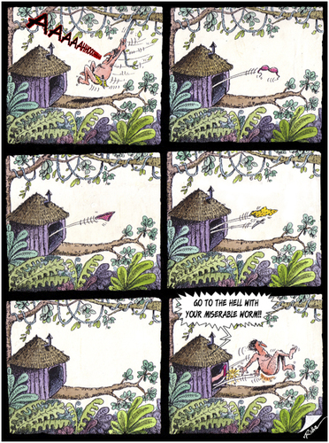Cartoon: Tarzan (medium) by Ridha Ridha tagged tarzan,artoon,by,ridha,from,my,erotic,book,viva,eva,which,was,published,1994,in,germany