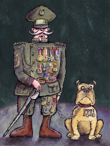 Cartoon: THE DOG AS FELLOW MAN (medium) by Ridha Ridha tagged dog,man,satirical,cartoon,book