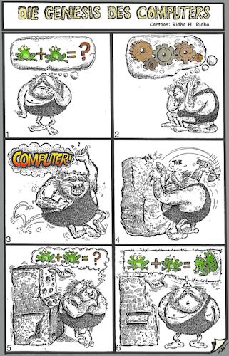 Cartoon: The genesis of the Computer (medium) by Ridha Ridha tagged the,genesis,of,computer,by,ridha