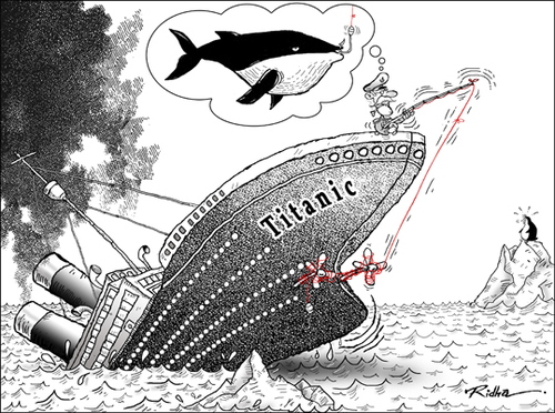 Titanic By Ridha Ridha | Philosophy Cartoon | TOONPOOL