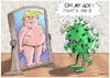 Cartoon: Coronavirus is Trump (small) by Ridha Ridha tagged coronavirus,trump,ridha,cartoon,ridiculous,reflection,usa