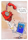 Cartoon: Go to hell Stupid !! - Ridha H. (small) by Ridha Ridha tagged telephone,iphone,mobile,substantiv