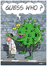 Cartoon: Guess Who (small) by Ridha Ridha tagged guess,who,virus,corona,doctors,scientists,cartoon,ridha