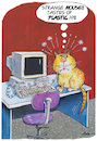 Cartoon: Strange taste! (small) by Ridha Ridha tagged strange,taste,mouse,old,computer,cat,cartoon,ridha