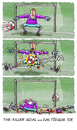 Cartoon: The Killer Goal (small) by Ridha Ridha tagged the,killer,goal,black,humor,sport,cartoon,by,ridha