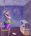 Cartoon: TV (small) by Ridha Ridha tagged tv,black,humor,cartoon,by,ridha