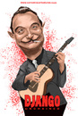 Cartoon: Django Reinhardt Unchained (small) by carcoma tagged django,reinhrdt,unchained,movie,western,tarantino,film,desencadenado,caricatura,cine