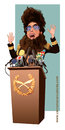 Cartoon: The Dictator_El Dictador (small) by carcoma tagged cinema,aladeen,dictator,dictador,film,movie,pelicula,cine,actor,sacha,borat,politica,caricatura,caricature