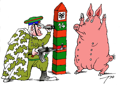 Cartoon: pork (medium) by tunin-s tagged no,pork