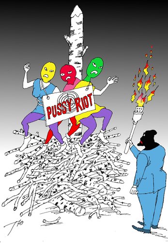 Cartoon: PUSSY RIOT (medium) by tunin-s tagged pussy,riot
