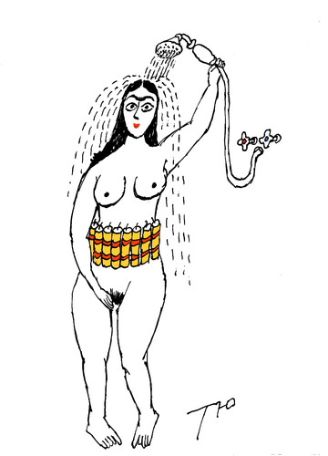 Cartoon: shower (medium) by tunin-s tagged shower