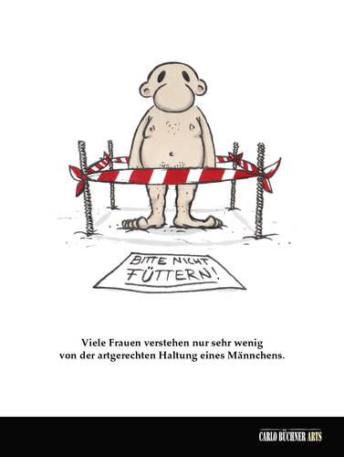 Cartoon: Artgerechte Haltung (medium) by Carlo Büchner tagged arts,büchner,carlo,nackt,frauen,männchen,artgerecht,haltung