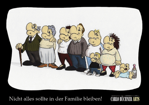 Cartoon: Pfui! (medium) by Carlo Büchner tagged familie,bruder,schwester,idiot