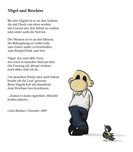 Cartoon: Vögel und Beschiss (medium) by Carlo Büchner tagged vögel,taube,meise,beschiss,list,nerven
