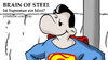 Cartoon: Brain Of Steel (small) by Carlo Büchner tagged superman man of steel 2013 superheld hero power fliegen unfall crash accident idiot dumm carlo büchner arts cartoon comic humor satire zeichentrick kino clark kent lois lane krypton kevin costner henry cavill amy adams