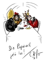 Cartoon: Papstwahl 2013 (small) by Carlo Büchner tagged papst,wahl,2013,benedikt,xiv,joseph,ratzinger,2005,konklave,sixtinische,kapelle,katholische,kirche,kardinal,evangelium,kardinäle,rauch,schwarz,weiß,carlo,büchner,arts