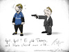 Cartoon: VORSICHT mit Aprilscherzen (small) by Carlo Büchner tagged borussia,dortmund,schalke,04,bvb,2015,april,aprilscherz,jürgen,klopp,joachim,watzke,knarre,trikot,carlo,büchner,ray,satire,humor,cartoon